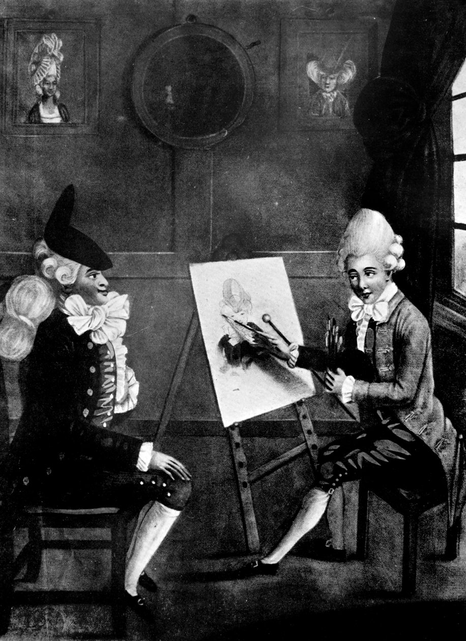 Makarna Ressamı veya Billy Dimple resmi için oturuyor, 1770 by Robert Dighton