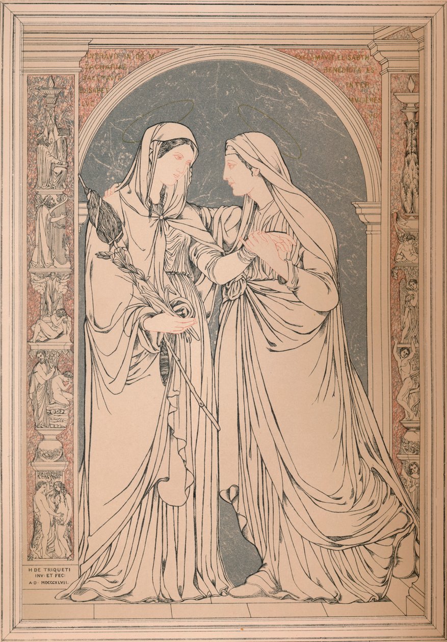 Bir Mermer Mozaik Resmi, Baron H. De Triqueti, Paris, 1893. by Robert Dudley