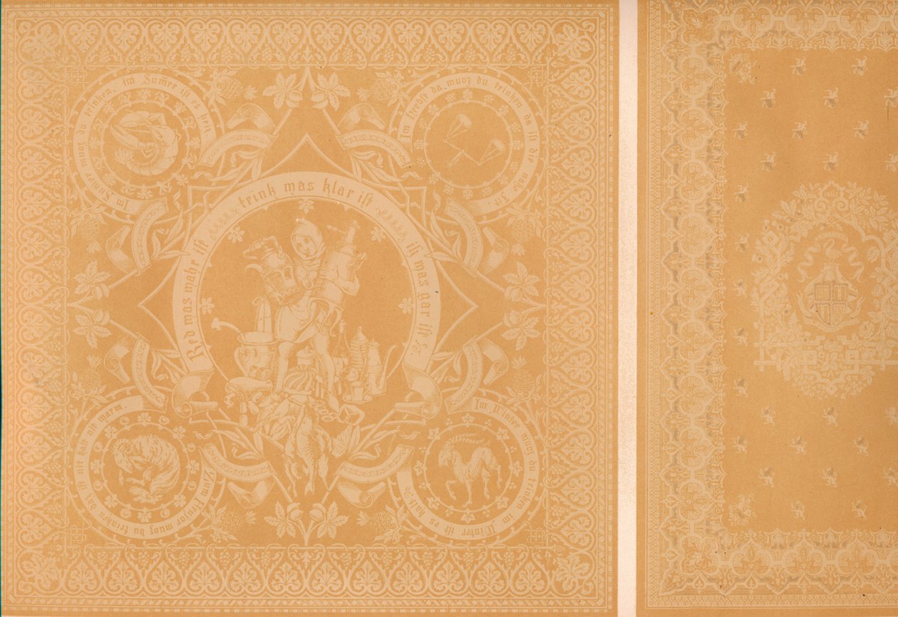 Damask Linen, Bay C. Faber, Stuttgart ve Messrs. Burre Bros. Dumferline, 1863 by Robert Dudley