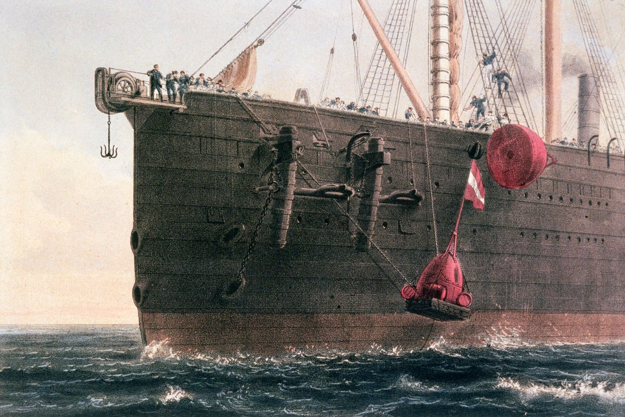 Transatlantik telgraf kablosunun döşenmesi, 8 Ağustos 1866 by Robert Dudley