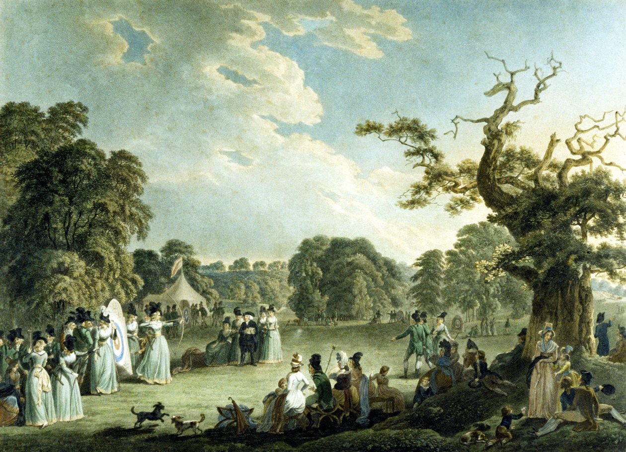 Kraliyet Okçuları Derneği, Cornelius Apostool (1762-1844) 1794 (renkli taş) tarafından oyulmuş by Robert and Emes John Smirke