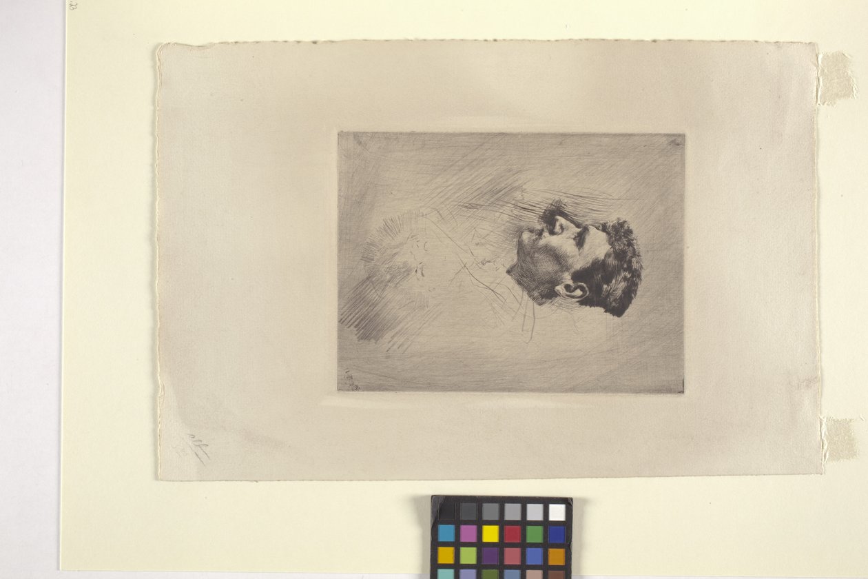 Bir Adamın Profil Portresi (gravür) by Robert Frederick Blum