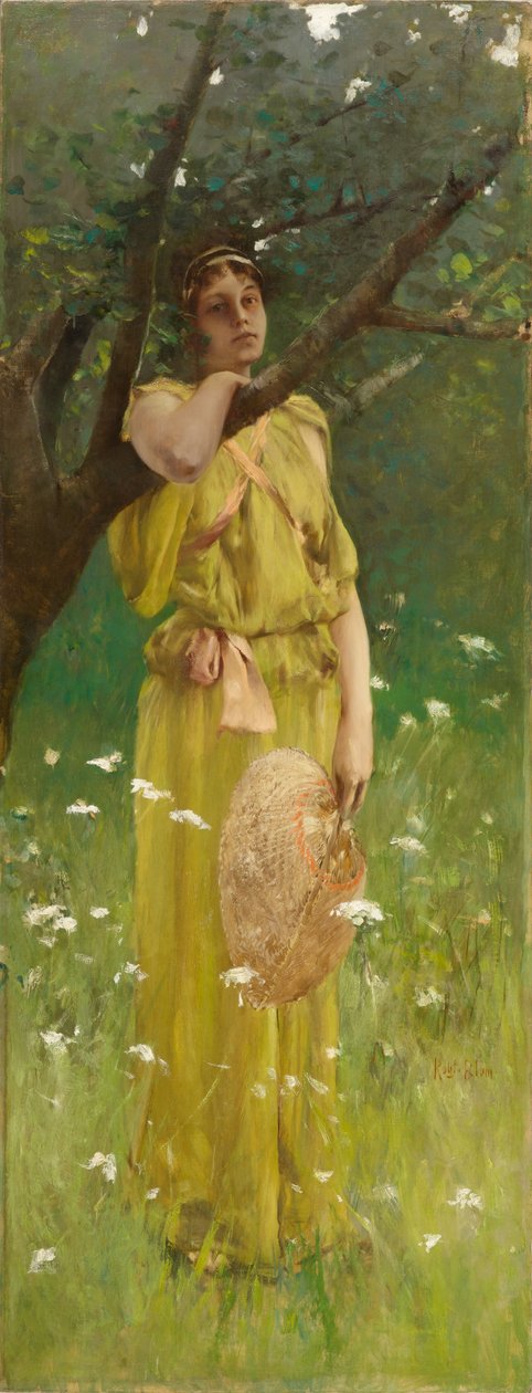 Reverie, c.1883-1884 (tuval üzerine yağlı boya) by Robert Frederick Blum