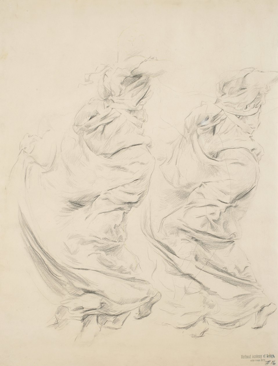 Muhtemelen Moods to Music duvar resmi için perdelik taslağı, 1893-95 (devetüyü dokuma kağıt üzerinde grafit ve sarı kalem) by Robert Frederick Blum