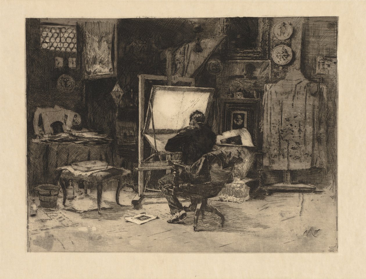 Etcher, 1882. by Robert Frederick Blum
