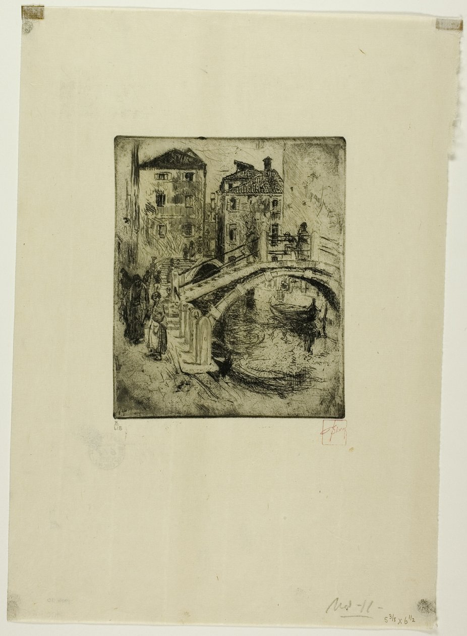 Venedik Kanalı ve Köprüleri by Robert Frederick Blum