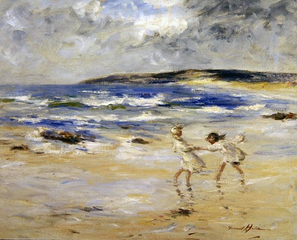 Macadinish Kıyıları (tuval üzerine yağlı boya) by Robert Gemmell Hutchison