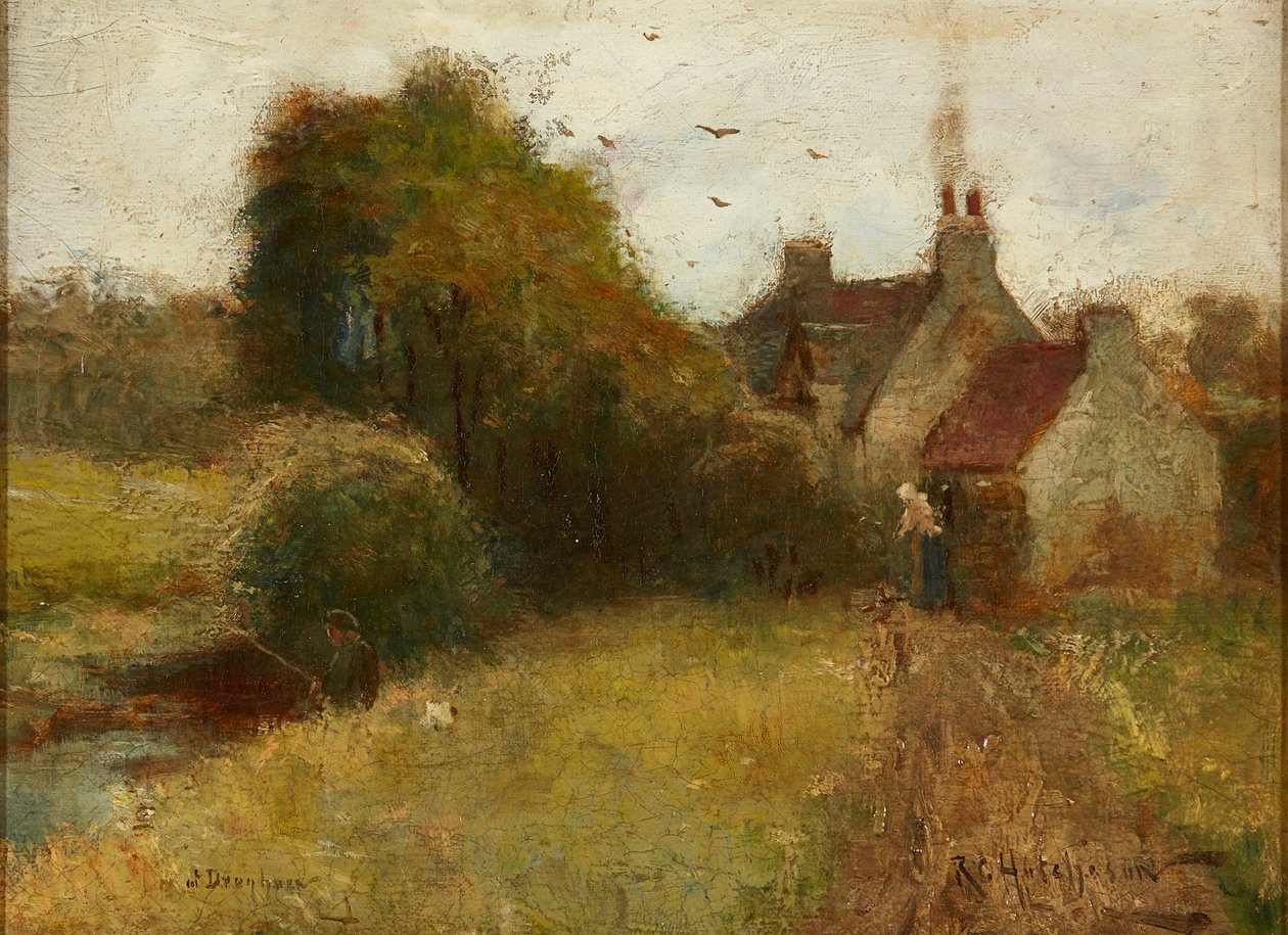 Kulübe (tuval üzerine yağlı boya) by Robert Gemmell Hutchison