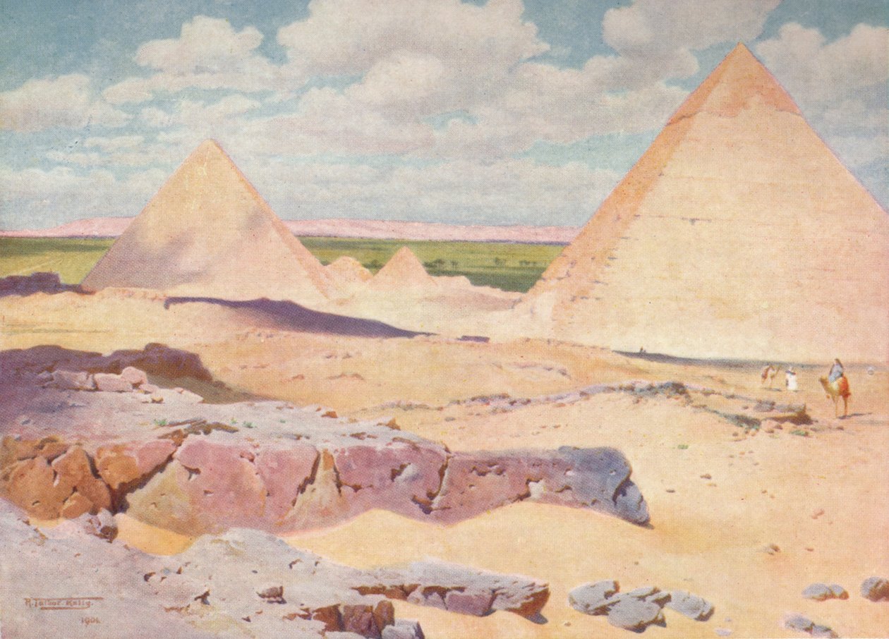 Çölden Gize Piramitleri, c1880, 1904 by Robert George Talbot Kelly
