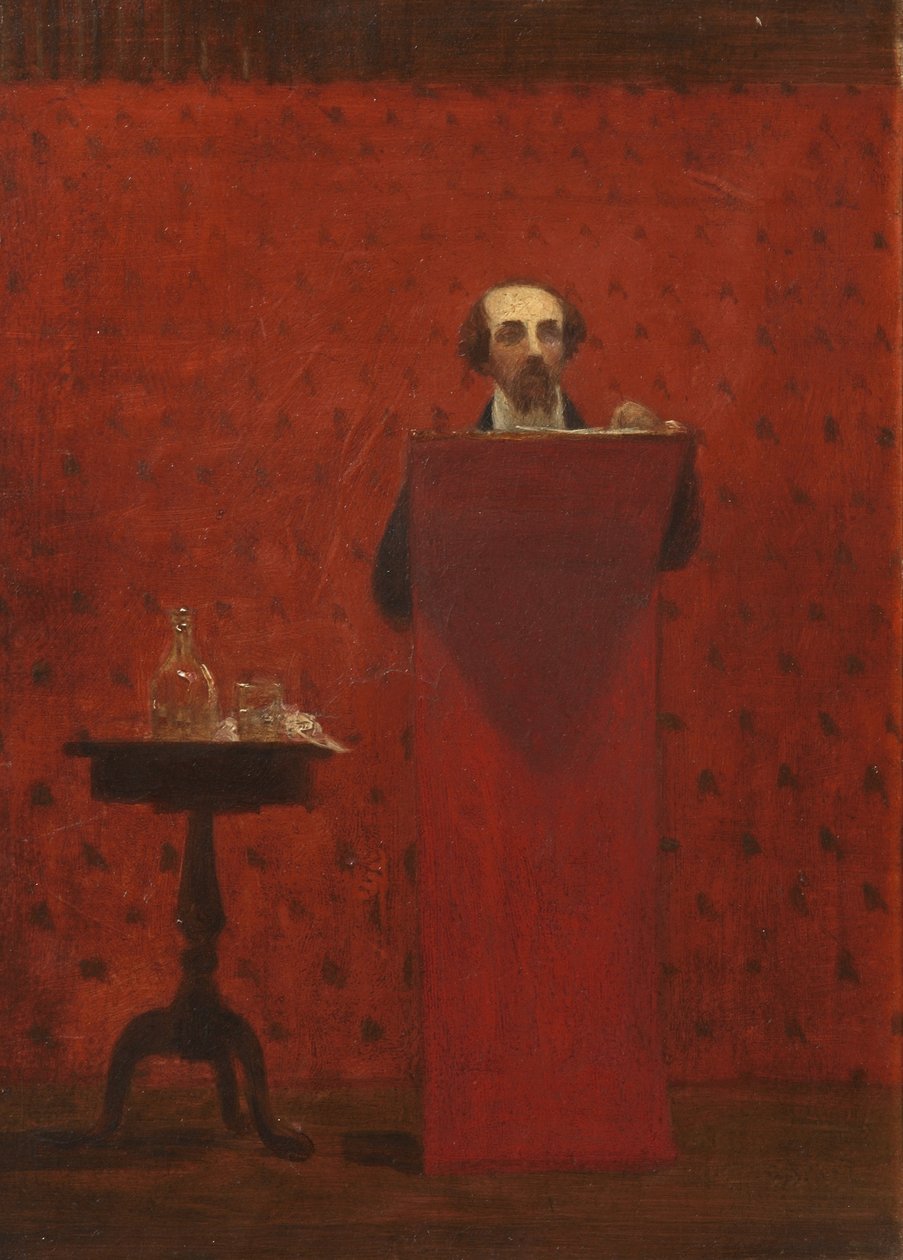 Charles Dickens halka açık bir okuma yapıyor, 1858 by Robert Hannah