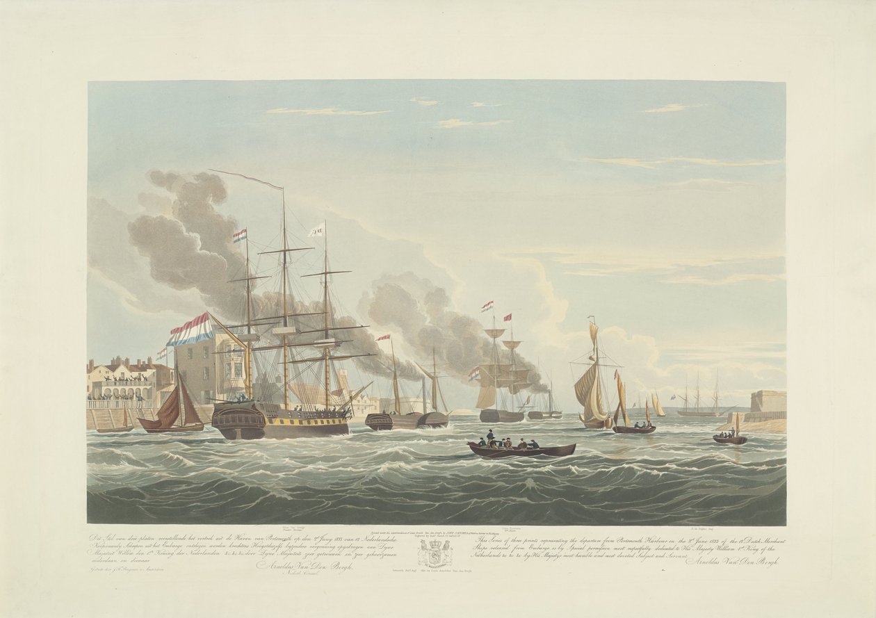 On İki Hollanda Ticaret Gemisinin Portsmouth Limanı