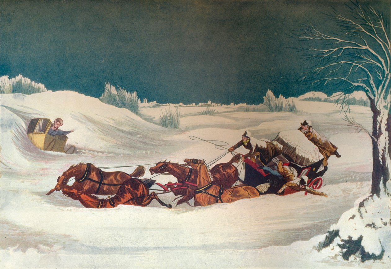 St Albans Yakınında Liverpool Postası, 19. yüzyıl by Robert Havell