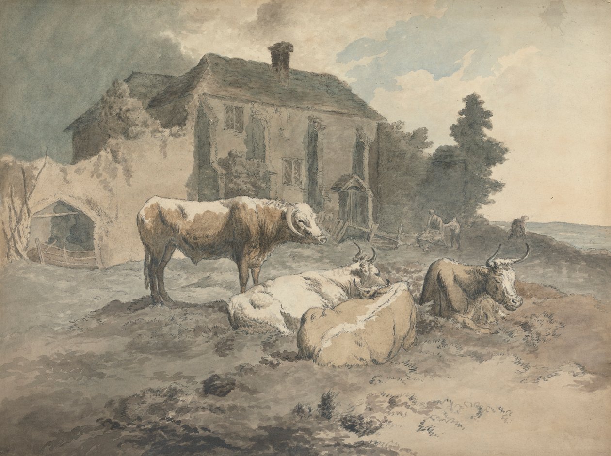 Uzun Boynuzlu Sığır by Robert Hills