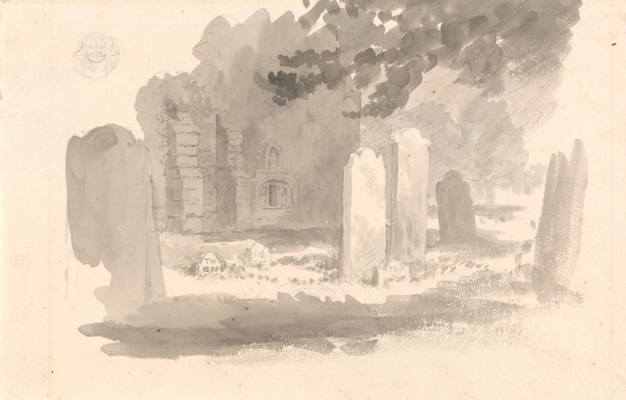 St. Stephen's Churchyard, Jersey, Sanatçının Kardeşinin Mezarı ile birlikte by Robert Hills