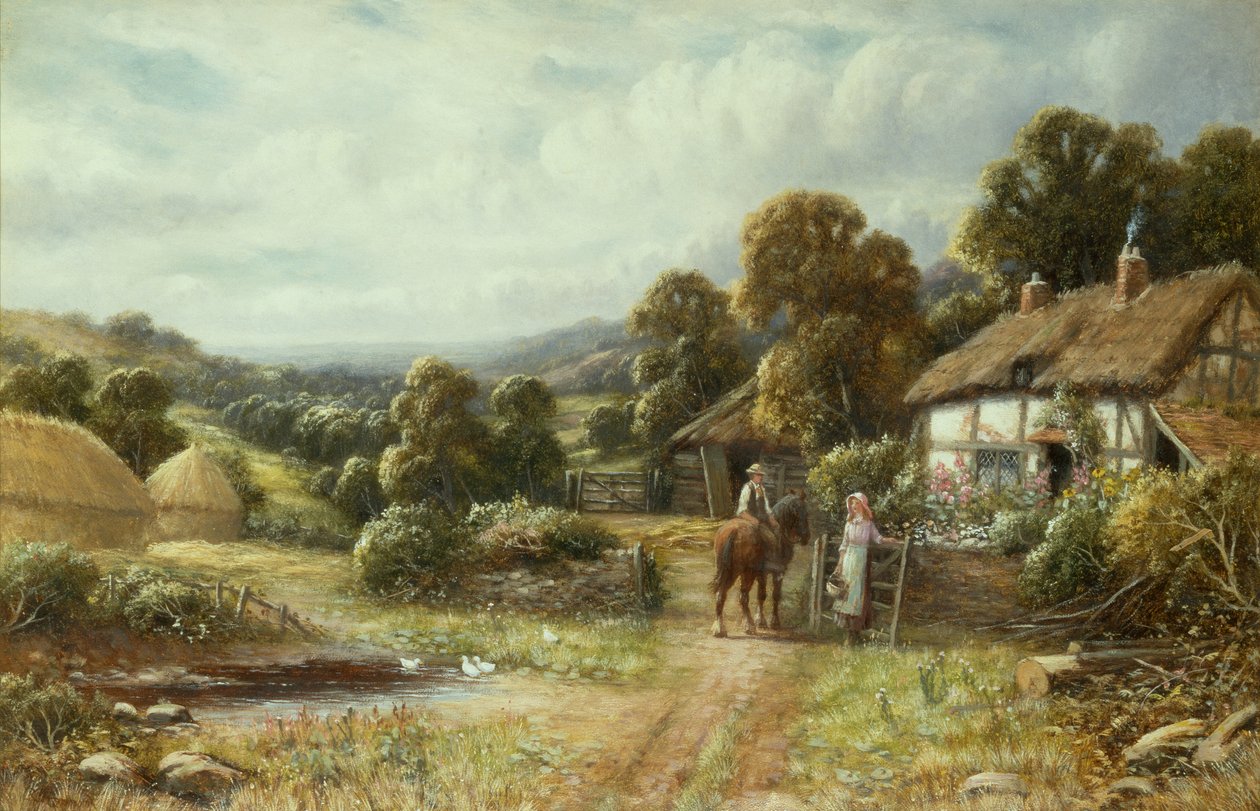 Bir Surrey Kulübesi (tuval üzerine yağlı boya) by Robert John Hammond