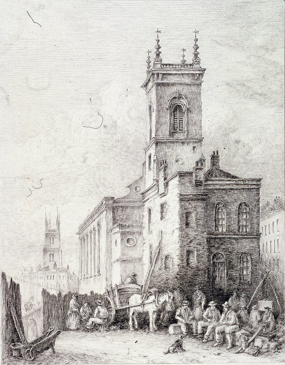 Holborn Viyadüğü, Londra, c1865 by Robert Kent Thomas