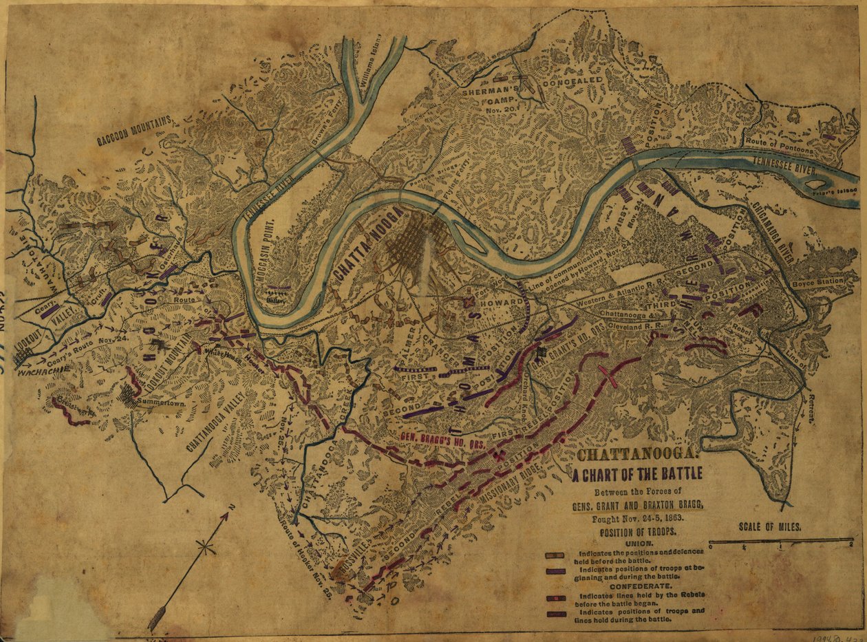 Chattanooga General Grant ve Braxton Bragg kuvvetleri arasındaki Grant ve Braxton Bragg, 24-5 Kasım 1863