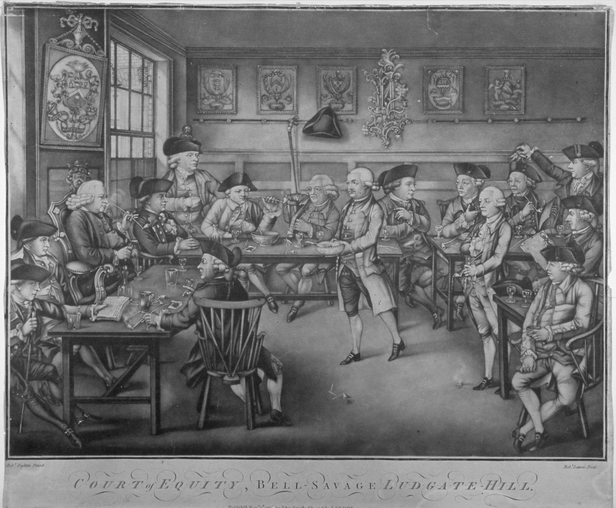 Eşitlik Mahkemesi, Belle Sauvage Inn, Ludgate Hill, Londra Şehri, 1778 by Robert Laurie