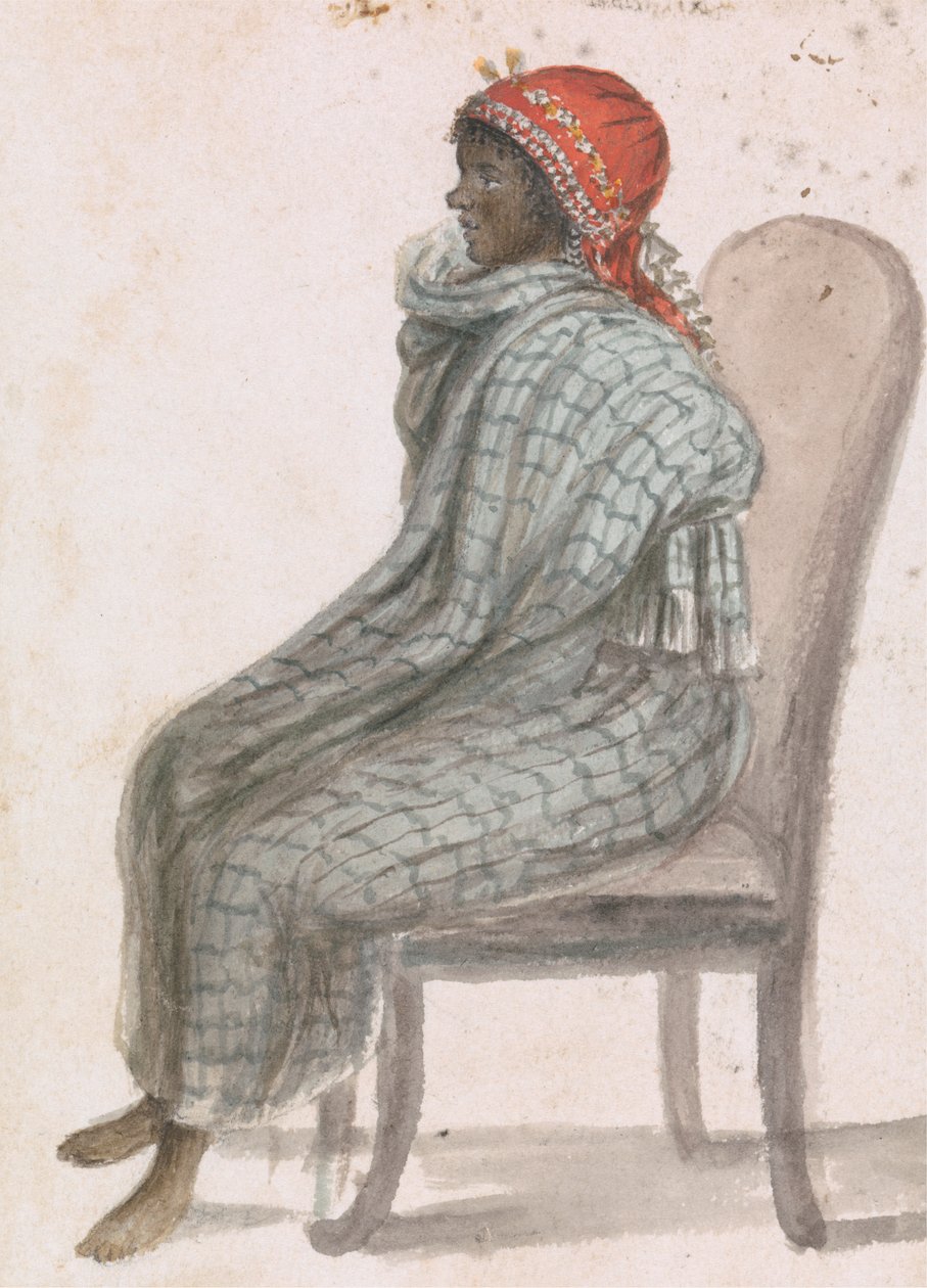 Bir Sandalyede Oturan Afrikalı Kadın by Robert Mabon