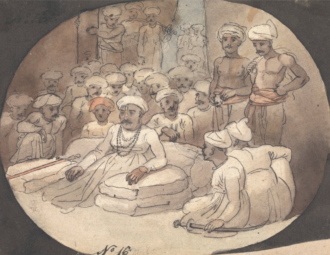 Mahaji Sindia'nın Çadırındaki Taslağı by Robert Mabon