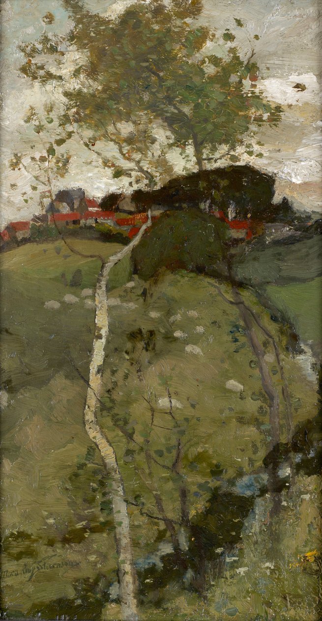 Tepedeki Köy - Gümüş Birch (gemide petrol) by Robert Macaulay Stevenson