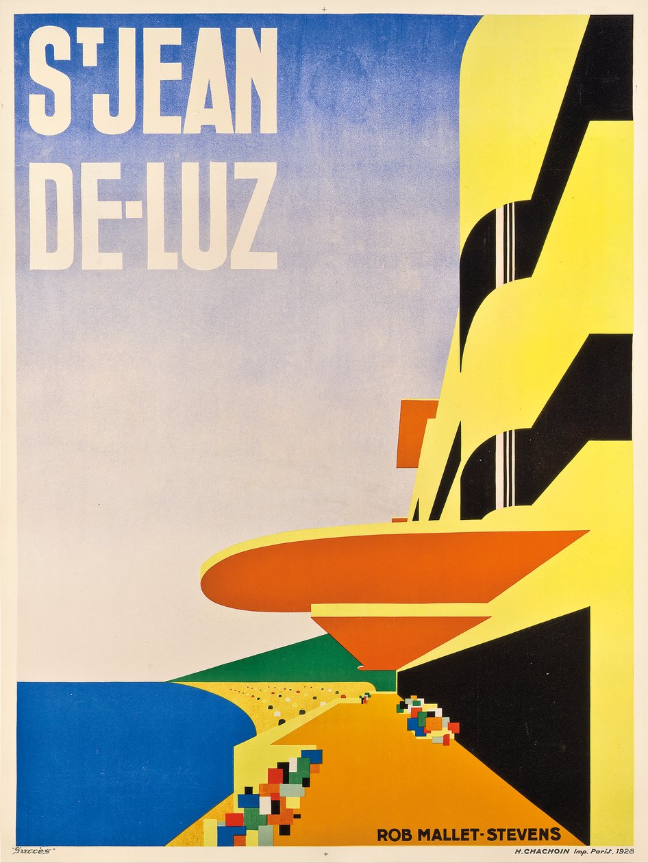 Poster reklamı Saint-Jean-de-Luz, 1928 by Robert Mallet Stevens