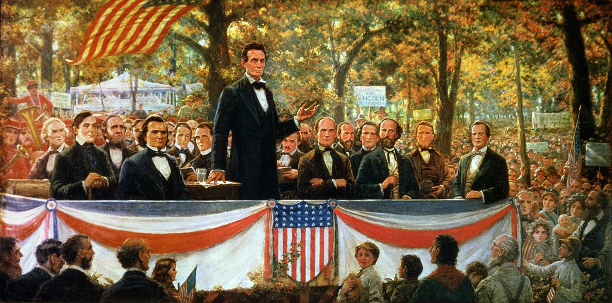 Abraham Lincoln ve Stephen A. Douglas, 18 Eylül 1858, 1918