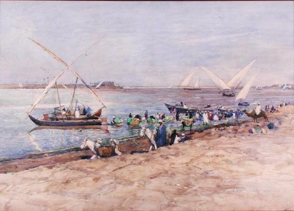 Kahire yakınlarındaki Nil by Robert McGowan Coventry