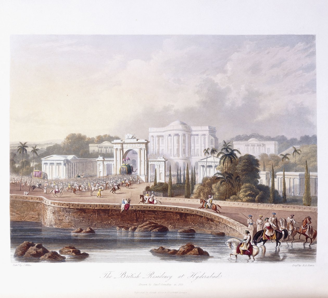 Haydarabad'daki İngiliz İkametgahı, 1813; 1830 by Robert Melville Grindlay