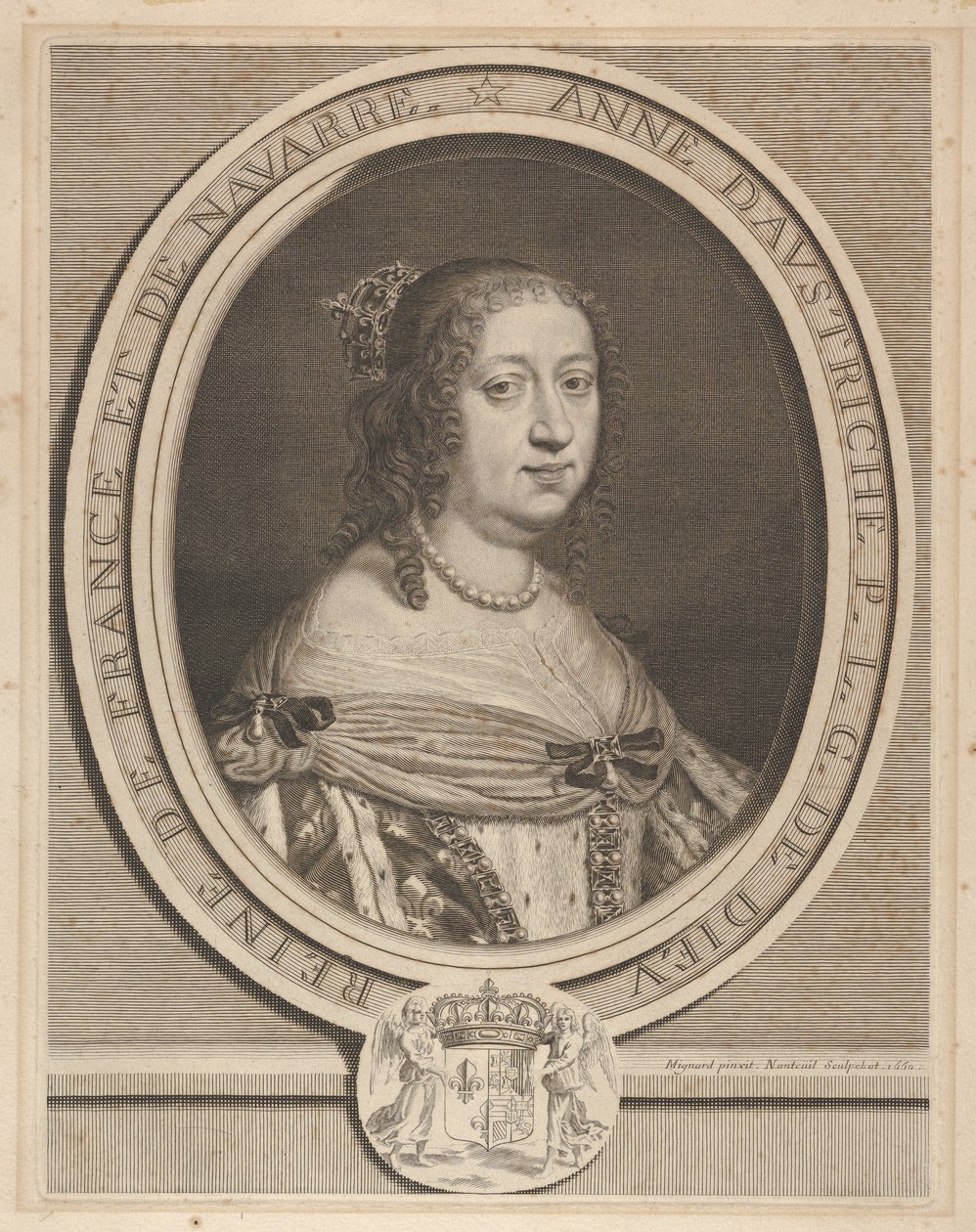 Avusturyalı Anne, 1660. by Robert Nanteuil