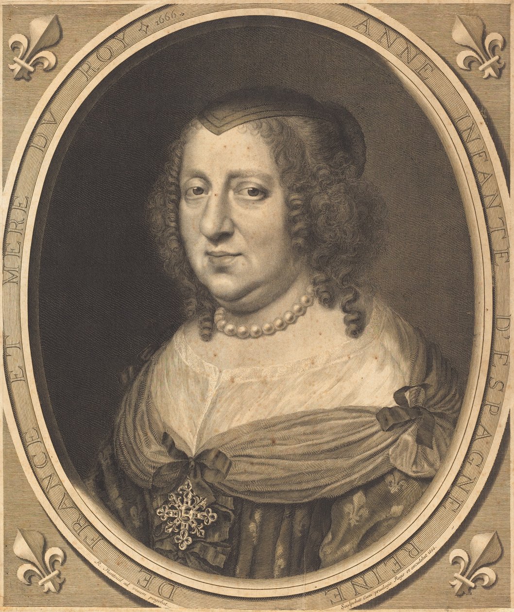 Avusturya Anne, Fransa Kraliçesi ve Navarre by Robert Nanteuil