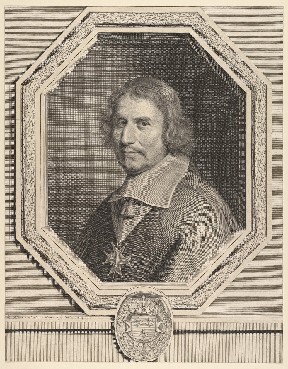 Kardinal Antonio Barberini, 1664. by Robert Nanteuil