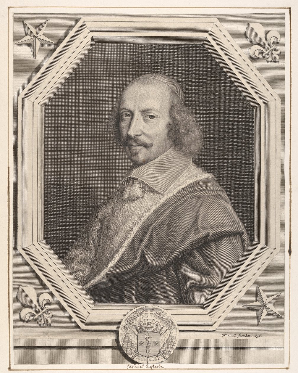 Kardinal Jules Mazarin, 1656. by Robert Nanteuil