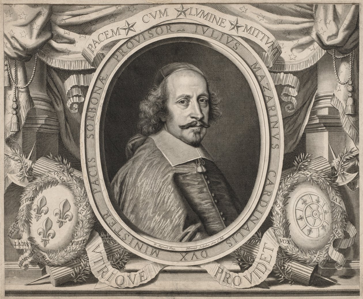 Kardinal Mazarin, 1660. by Robert Nanteuil