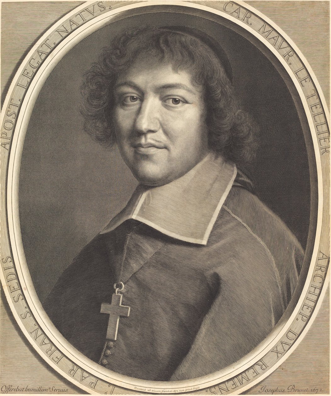 Charles Maurice Le Tellier by Robert Nanteuil