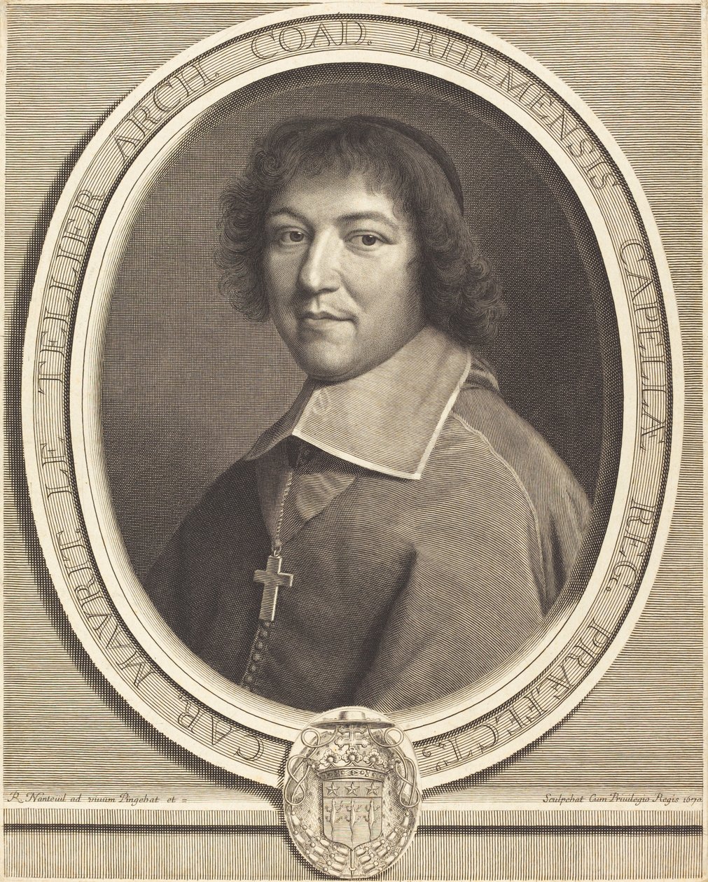 Charles Maurice Le Tellier by Robert Nanteuil