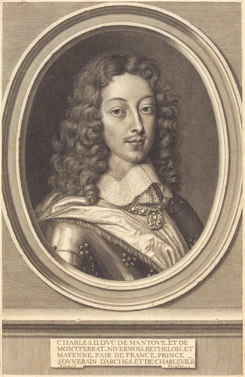 Charles II, Mantua Dükü by Robert Nanteuil