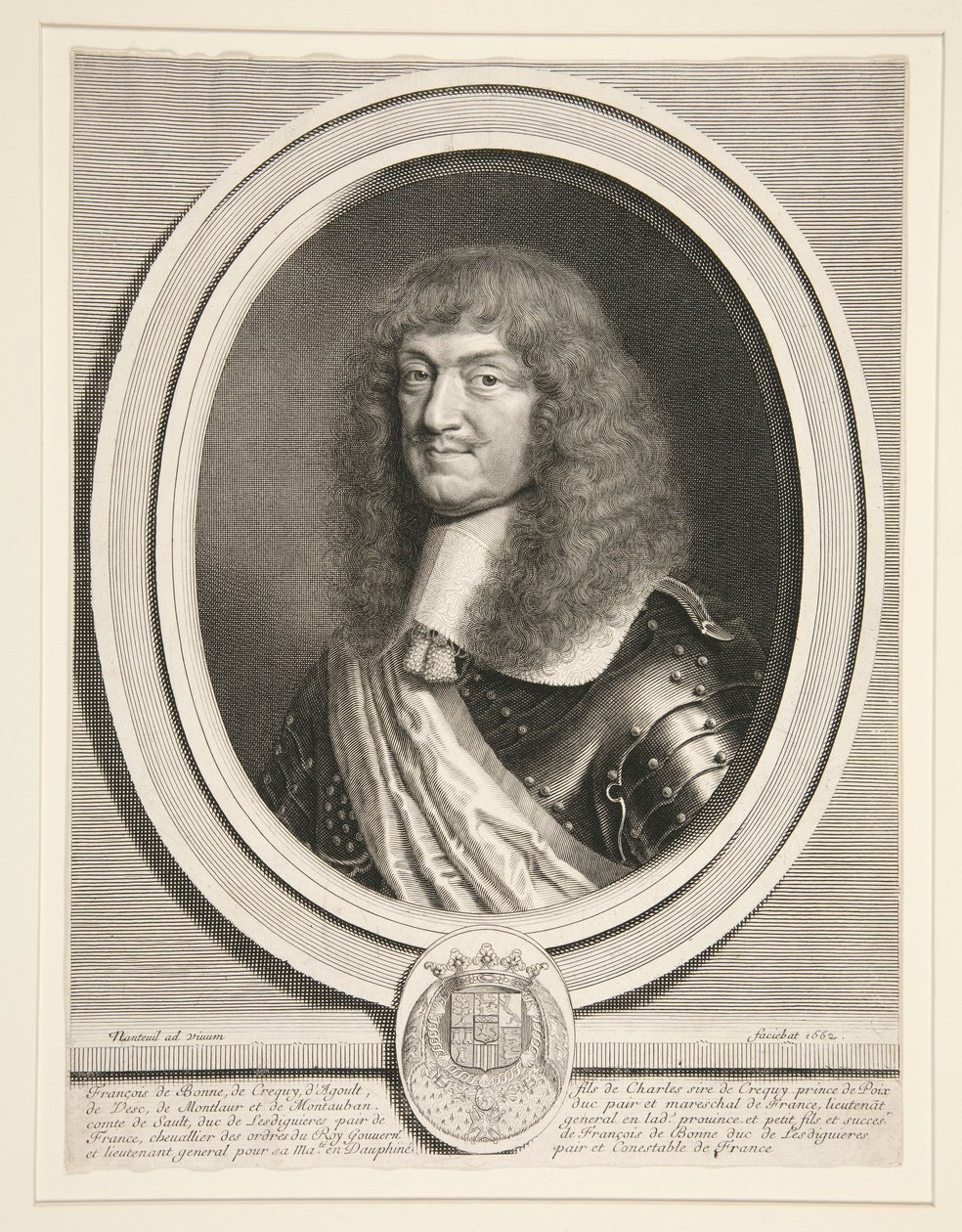 Francois de Bonne, Le Marchal de Cräqui, duc de Lesdiguières (Cräqui Mareşali, Lesdiguières Dükü) (1624-1687) by Robert Nanteuil