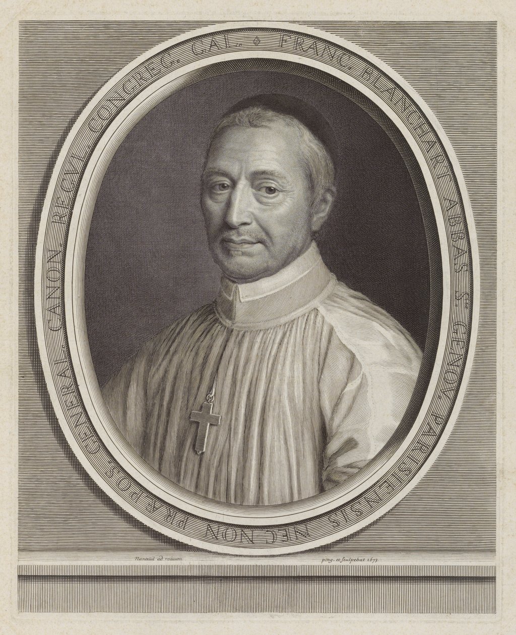Ois Blanchart, Abb? de Sainte-Genevi? ve (Saint-Genevi? ve başrahibi) by Robert Nanteuil
