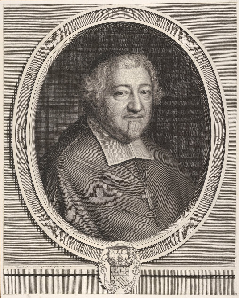François Bosquet, 1671. by Robert Nanteuil