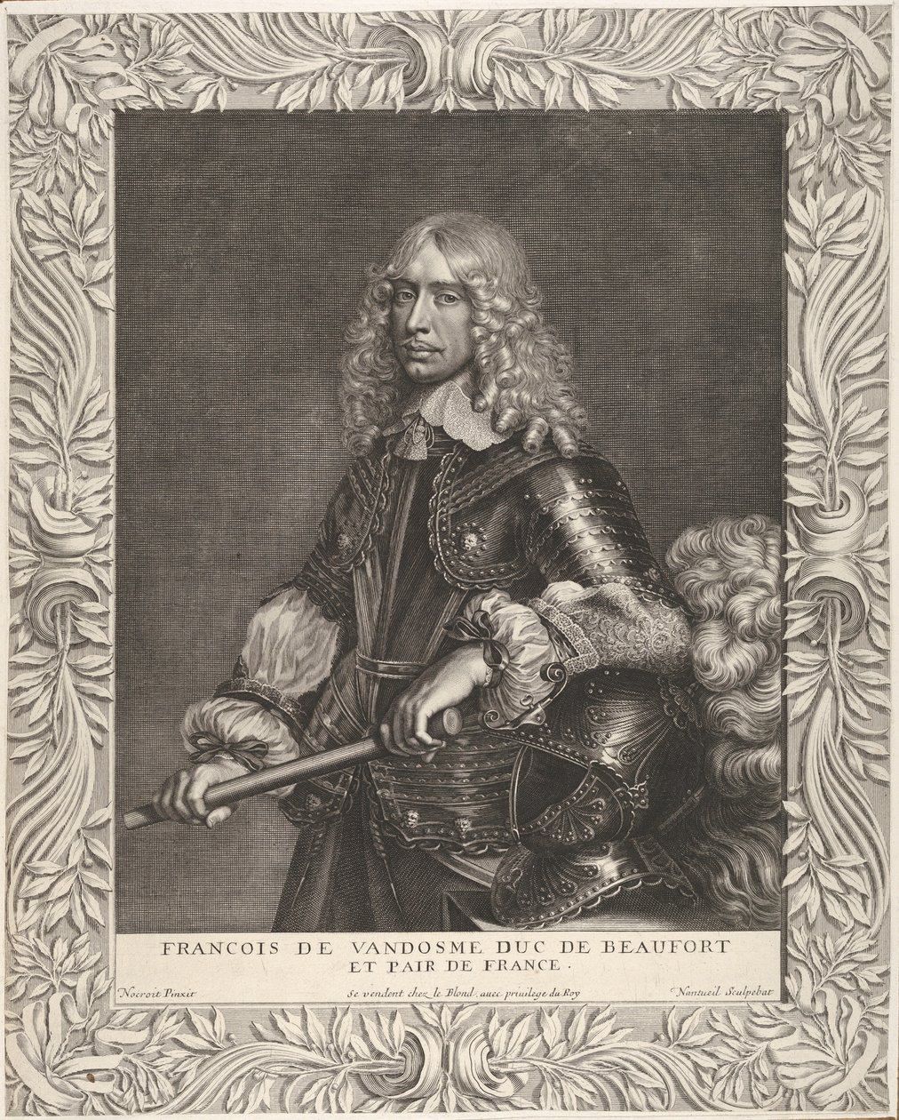 François de Vendôme, Beaufort Dükü, yak. 1649. by Robert Nanteuil
