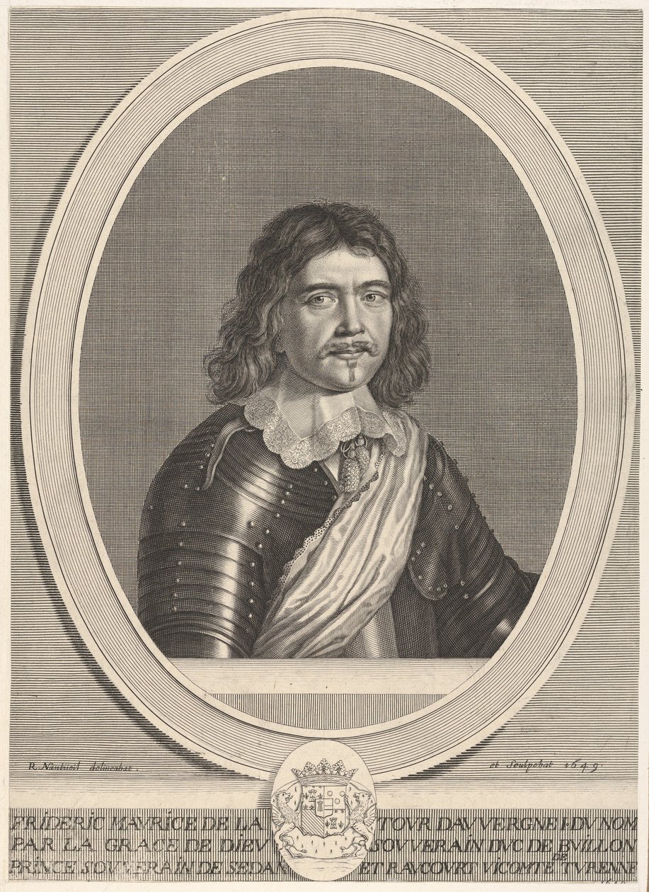 Frédéric-Maurice de la Tour dAuvergne, Bouillon Dükü, 1649. by Robert Nanteuil