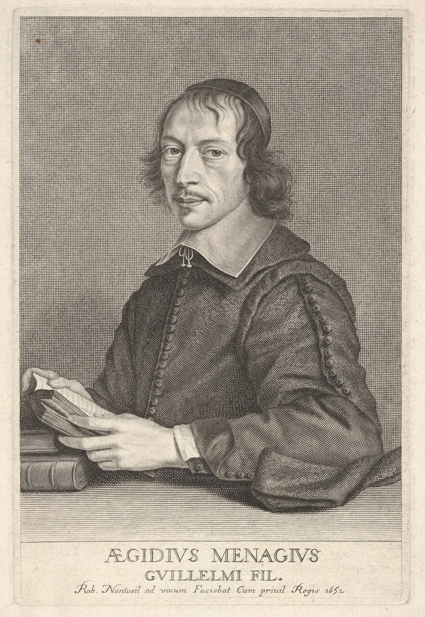 Gilles Menage, yaklaşık 1652. by Robert Nanteuil