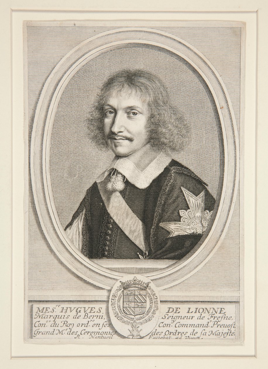 Hugues de Lionne, Bern Markisi (1611-1671) by Robert Nanteuil