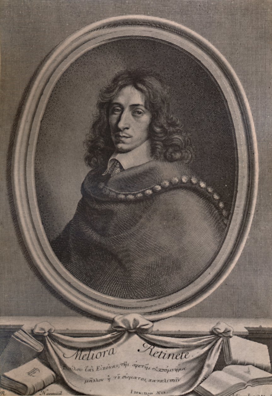 John Evelyn, İngiliz yazar, bahçıvan ve günlük yazarı, c1650 1894 by Robert Nanteuil