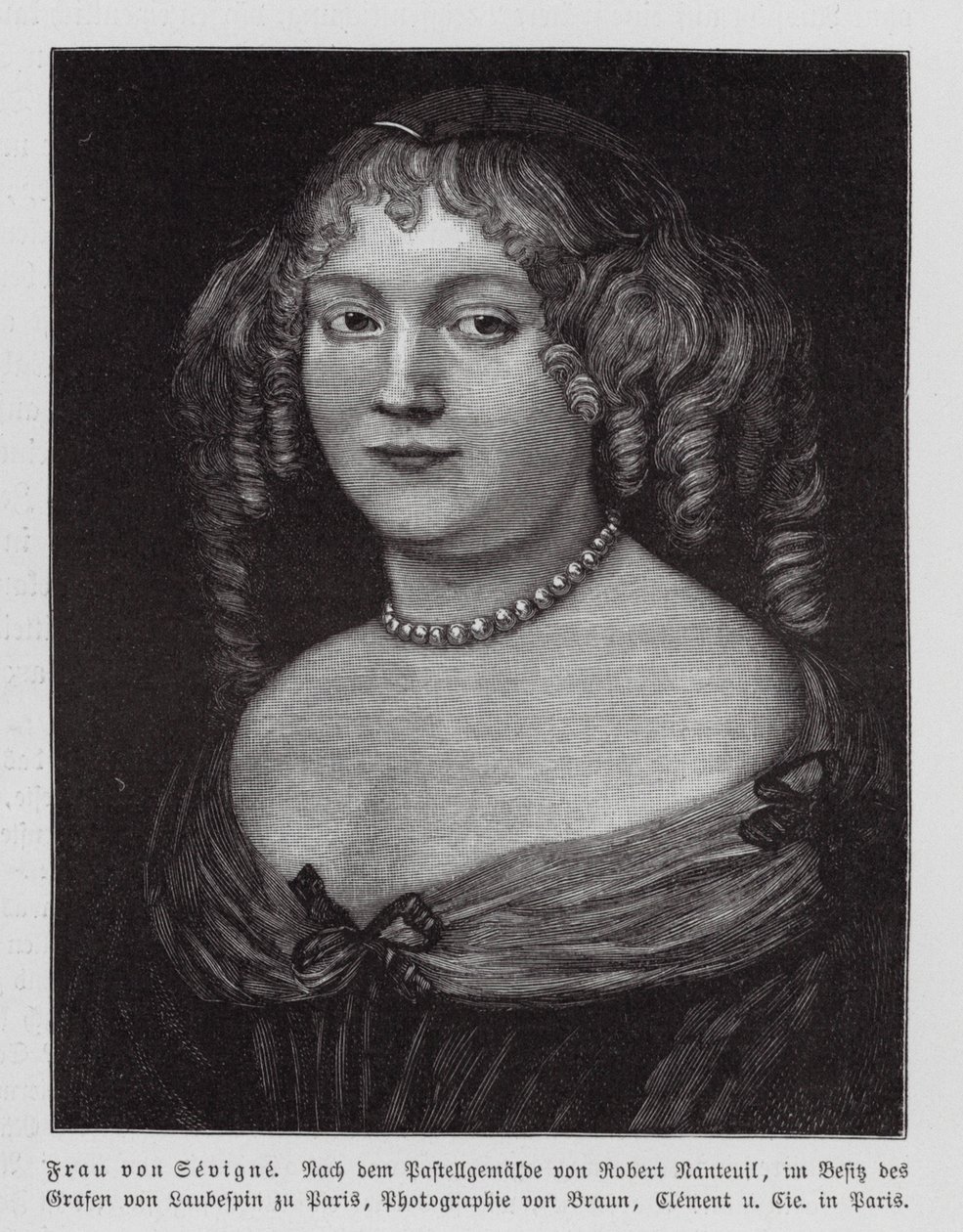Madame de Sevigne, Fransız yazar (gravür) by Robert Nanteuil
