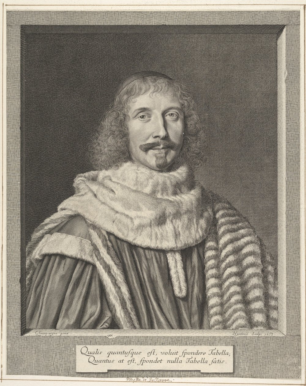 Pompone II de Bellièvre, 1653. by Robert Nanteuil
