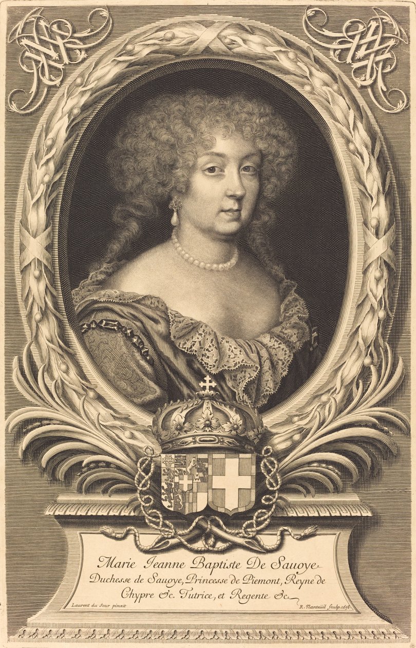Marie-Jeanne-Baptiste, Savoy Düşesi by Robert Nanteuil after Laurent Dufour