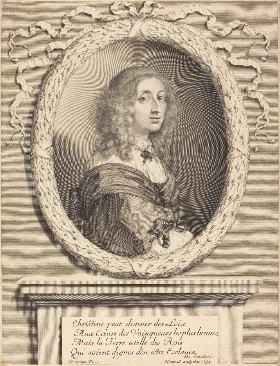 Christina, İsveç Kraliçesi by Robert Nanteuil after Sébastien Bourdon