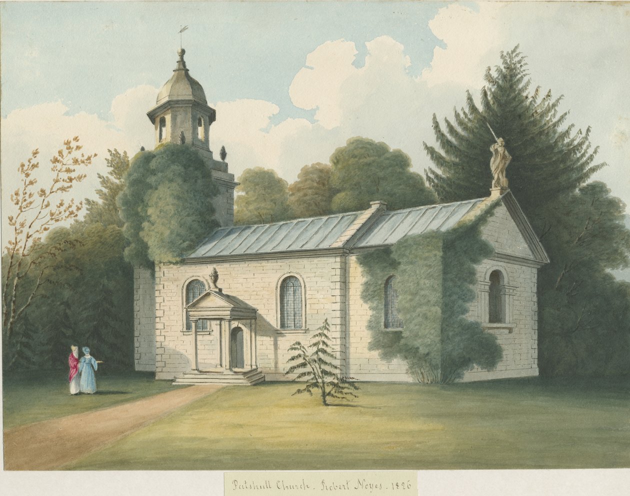 Pathshull Kilisesi: sulu boya, 1826 by Robert Noyes